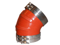 Trident Red Silicone Elbow 45 - #240X