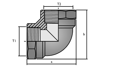 HAN f thread elbow SE dwg